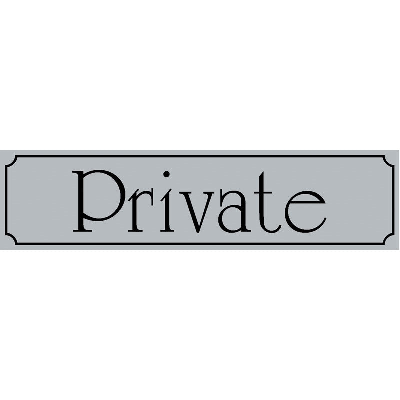 Πινακίδα Σήμανσης Αλουμινίου "PRIVATE" 55mm x 200mm