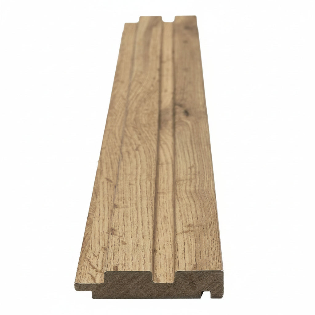 Πηχάκι Διπλό Τελειώματος Για 3D Wall Panel MDF Beat ST 508090 Pecan 16mm x 77mm 2.75mtr