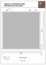 Καφασωτό Ξύλινο Ρόμβος TRD20180 2x2 180cm x 180cm
