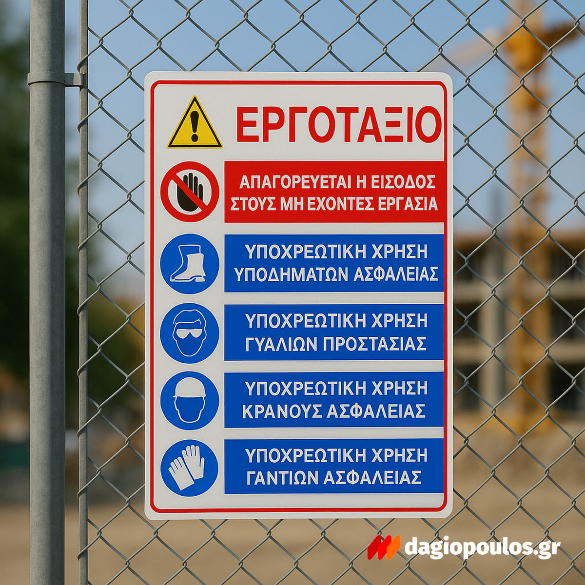 Πινακίδα Σήμανσης Εργοταξίου "ΓΕΝΙΚΟ 1"
