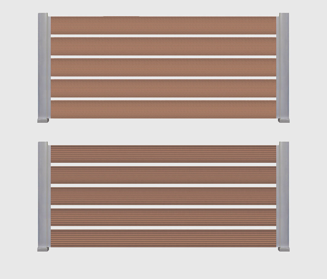 WPC Περίφραξης Διπλής Όψης 40 Light Brown 140x20mm 3.6mtr