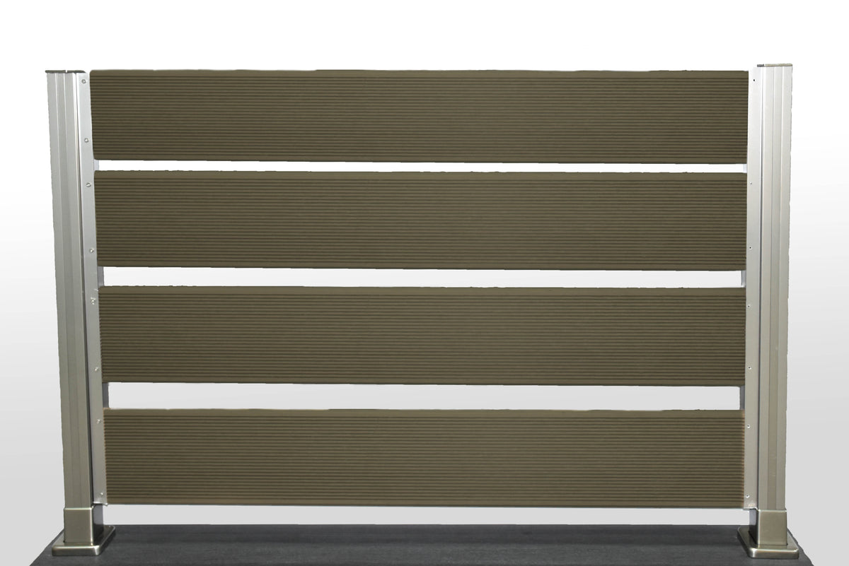 WPC Περίφραξης Διπλής Όψης 180 Light Grey 140x20mm 3.6mtr