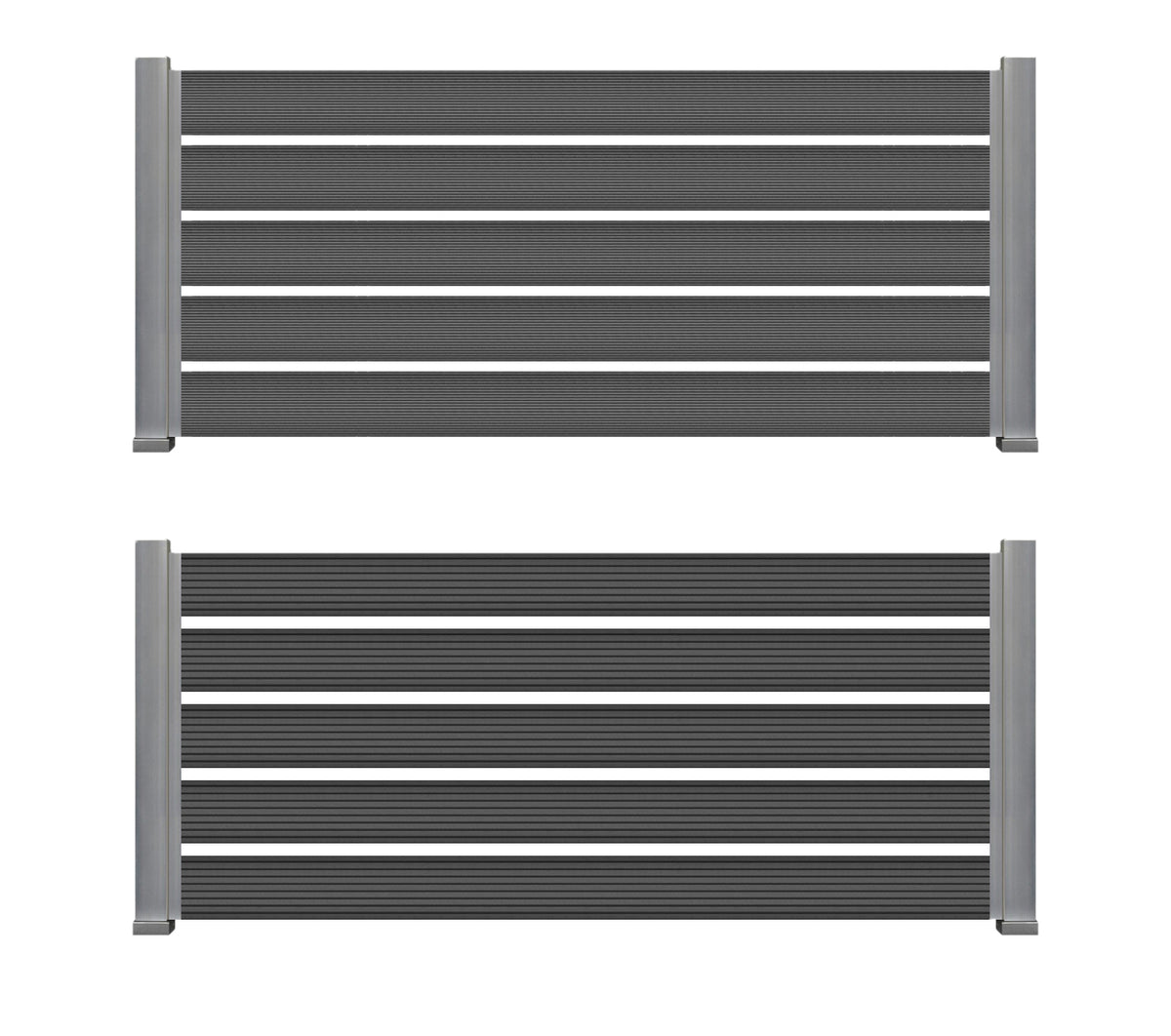 WPC Περίφραξης Διπλής Όψης 50 Dark Grey 110x20mm 3.6mtr