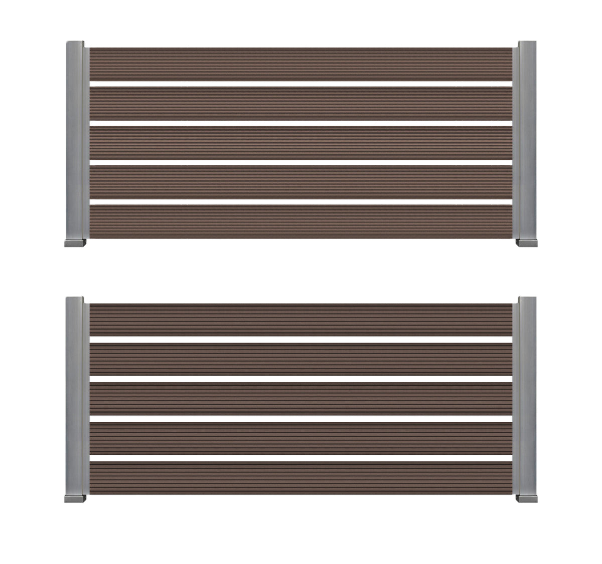 WPC Περίφραξης Διπλής Όψης 110 Dark Brown 110x20mm 3.6mtr