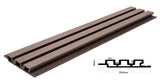3D WPC Συνθετικό Panel 2ης Γενιάς Με Πηχάκια 8530 Dark Brown 25mm x 176.5mm 2.9mtr