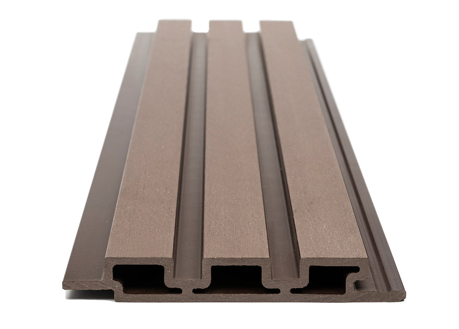 3D WPC Συνθετικό Panel 2ης Γενιάς Με Πηχάκια 8530 Dark Brown 25mm x 176.5mm 2.9mtr