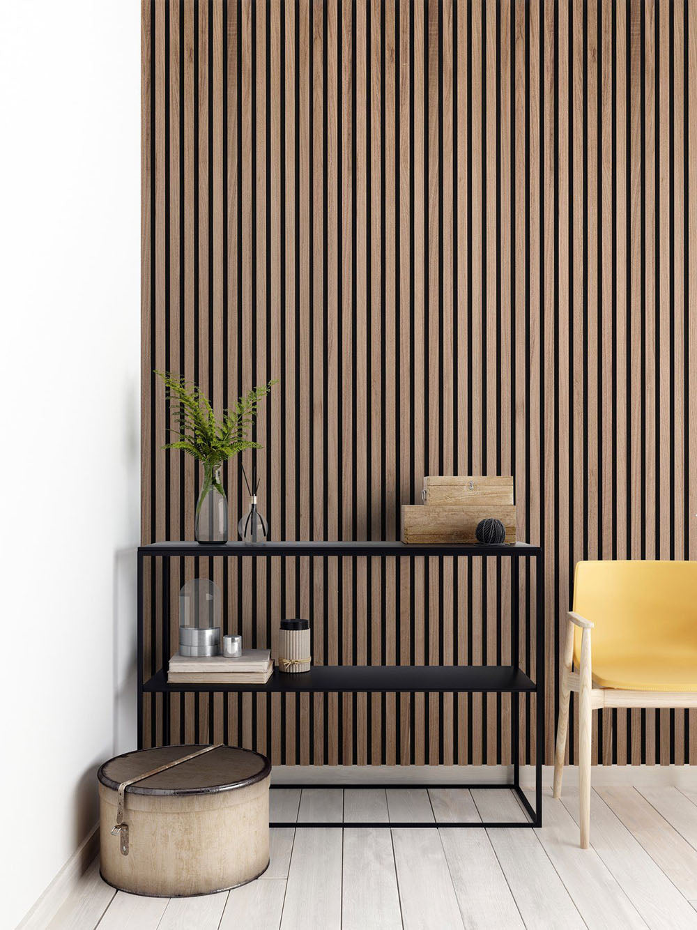 3D WPC Συνθετικό Panel 2ης Γενιάς Με Πηχάκια 8530 Dark Brown 25mm x 176.5mm 2.9mtr