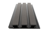 3D WPC Συνθετικό Panel 2ης Γενιάς Με Πηχάκια 8570 Dark Grey 25mm x 176.5mm 2.9mtr