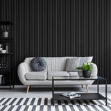 3D WPC Συνθετικό Panel 2ης Γενιάς Με Πηχάκια 8570 Dark Grey 25mm x 176.5mm 2.9mtr