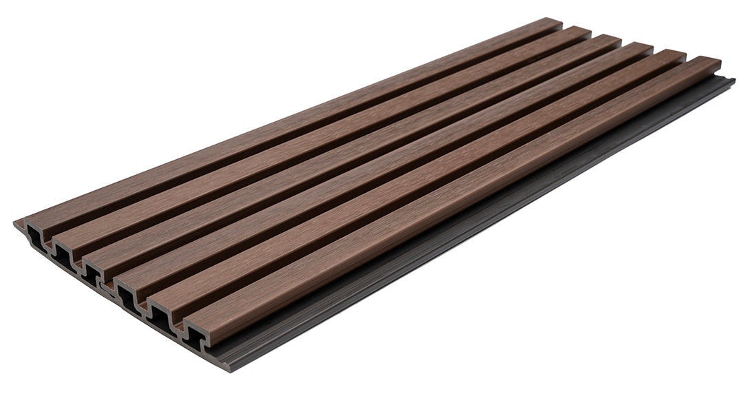 3D WPC Συνθετικό Panel 2ης Γενιάς Με Πηχάκια 5530 COFFEE 25mm x 147.5mm 2.9mtr