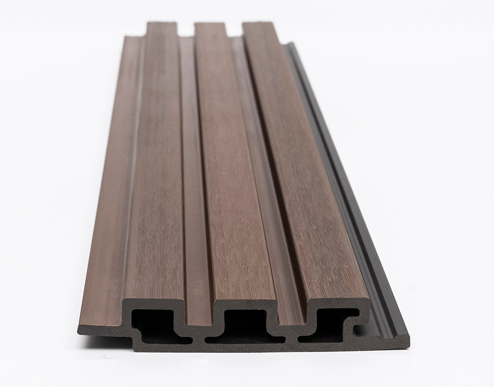 3D WPC Συνθετικό Panel 2ης Γενιάς Με Πηχάκια 5530 COFFEE 25mm x 147.5mm 2.9mtr