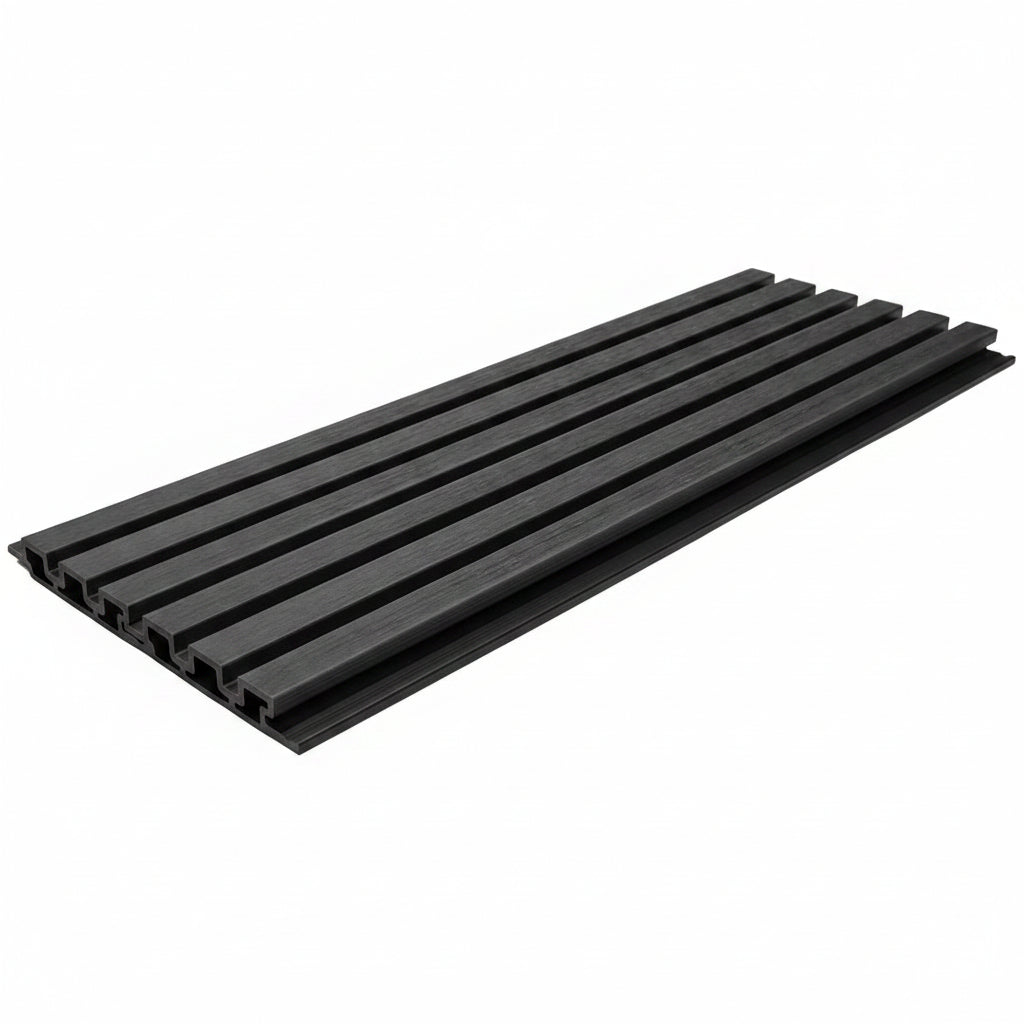 3D WPC Συνθετικό Panel 2ης Γενιάς Με Πηχάκια 5570 Dark Grey 25mm x 147.5mm 2.9mtr
