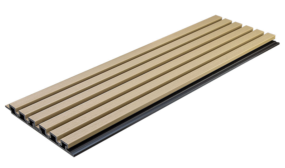 3D WPC Συνθετικό Panel 2ης Γενιάς Με Πηχάκια 5550 Light Oak 25mm x 147.5mm 2.9mtr