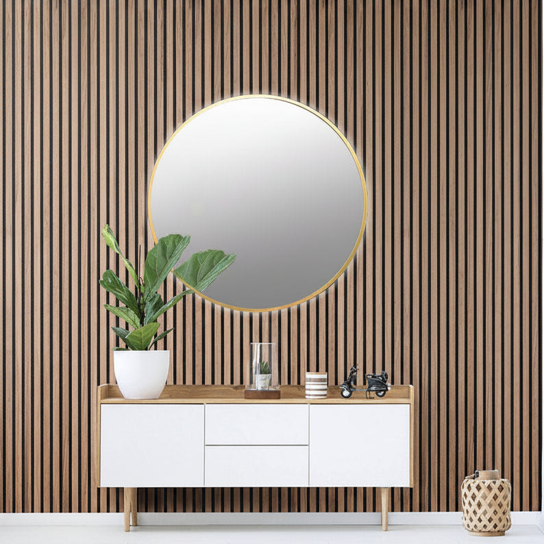 3D WPC Συνθετικό Panel 2ης Γενιάς Με Πηχάκια 5510 Teak 25mm x 147.5mm 2.9mtr