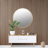 3D WPC Συνθετικό Panel 2ης Γενιάς Με Πηχάκια 5510 Teak 25mm x 147.5mm 2.9mtr