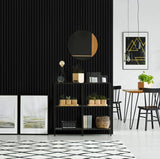 3D PS Wall Panel Residence 10 Black Με Πηχάκια 122x21mm 2.9mtr