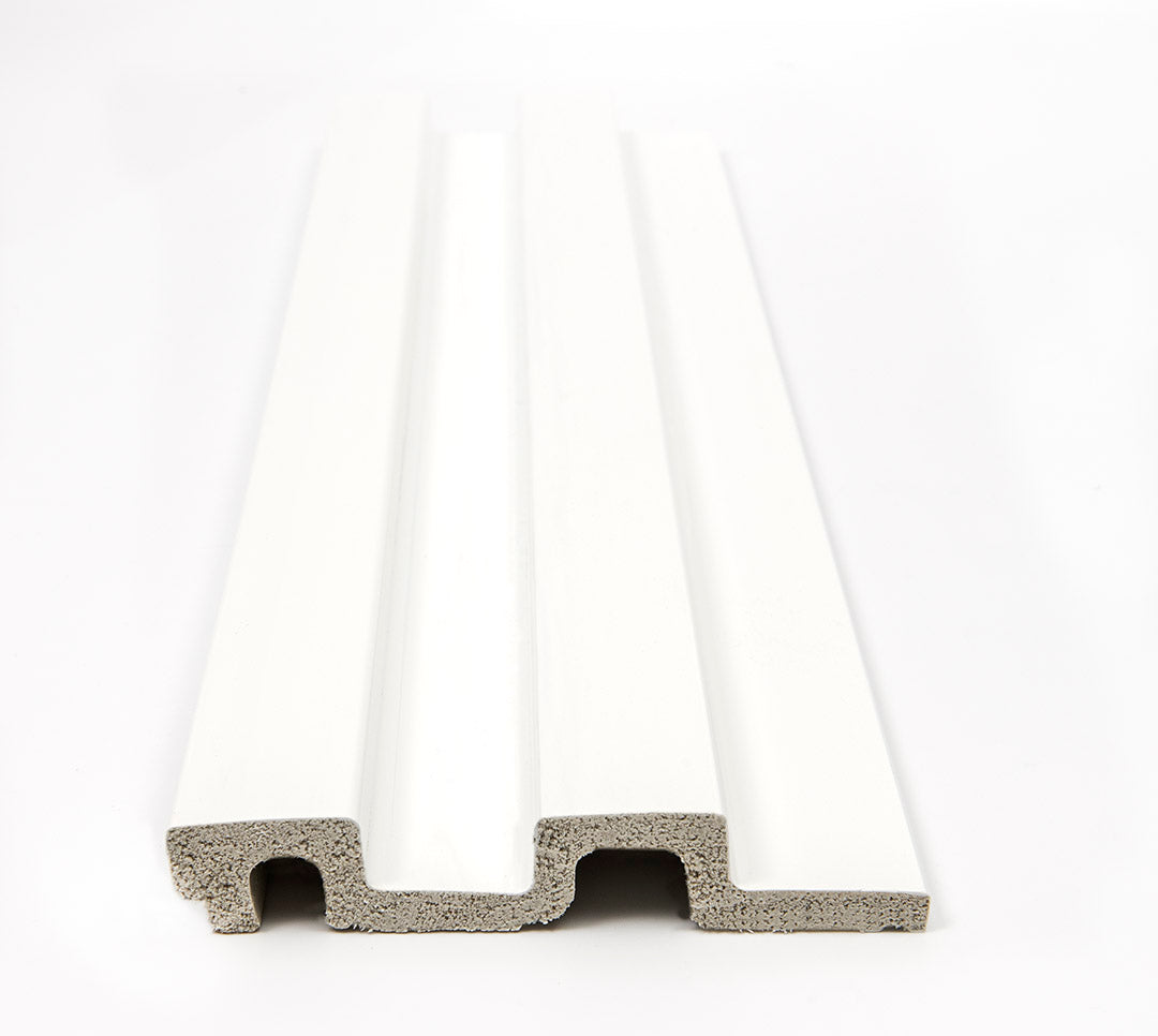 3D PS Wall Panel Residence 01 White Με Πηχάκια 122x21mm 2.9mtr
