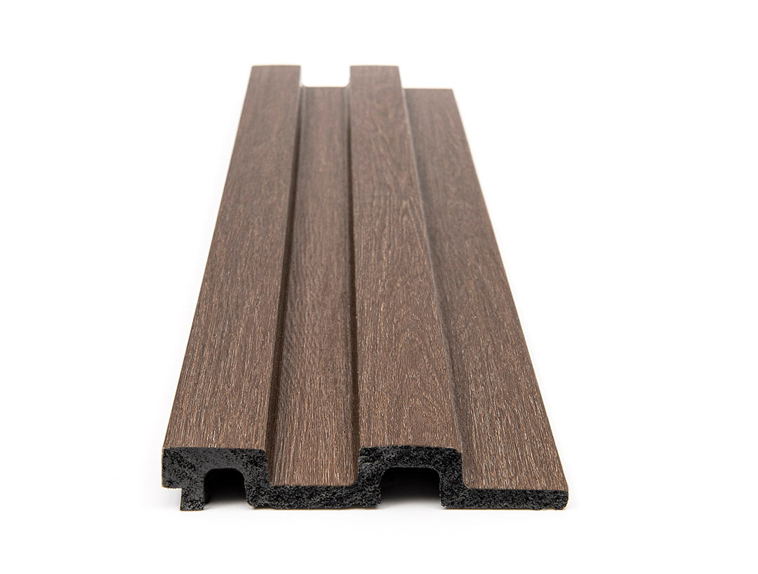 3D PS Wall Panel Residence 44 Brown Oak Με Πηχάκια 122x21mm 2.9mtr