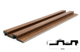 3D PS Wall Panel Residence 44 Brown Oak Με Πηχάκια 122x21mm 2.9mtr