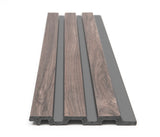 3D PS Panel Με Πηχάκια Piano 00 WALNUT/DARK GREY 122x12mm 2.9mtr
