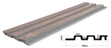 3D PS Panel Με Πηχάκια Piano 00 WALNUT/DARK GREY 122x12mm 2.9mtr