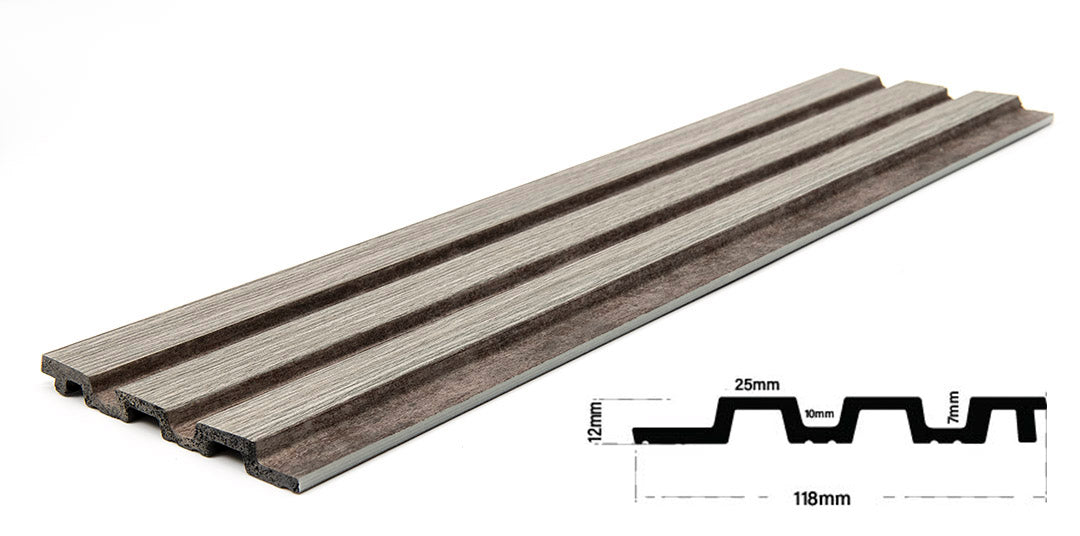 3D PS Panel Με Πηχάκια Piano 02 122x12mm 2.9mtr