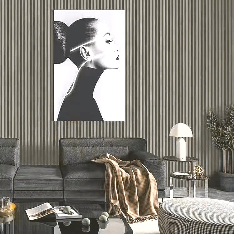 3D PS Panel Με Πηχάκια Piano 02 122x12mm 2.9mtr