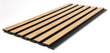 3D PS Panel Με Πηχάκια Piano F4 Natural Oak / Black 122x12mm 2.9mtr