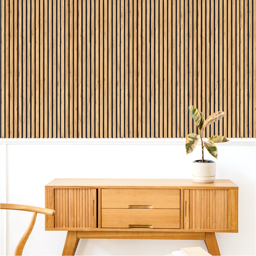 Acoustic 3D Wall Panel COMFORT 8090 PECAN 9x600x2780mm