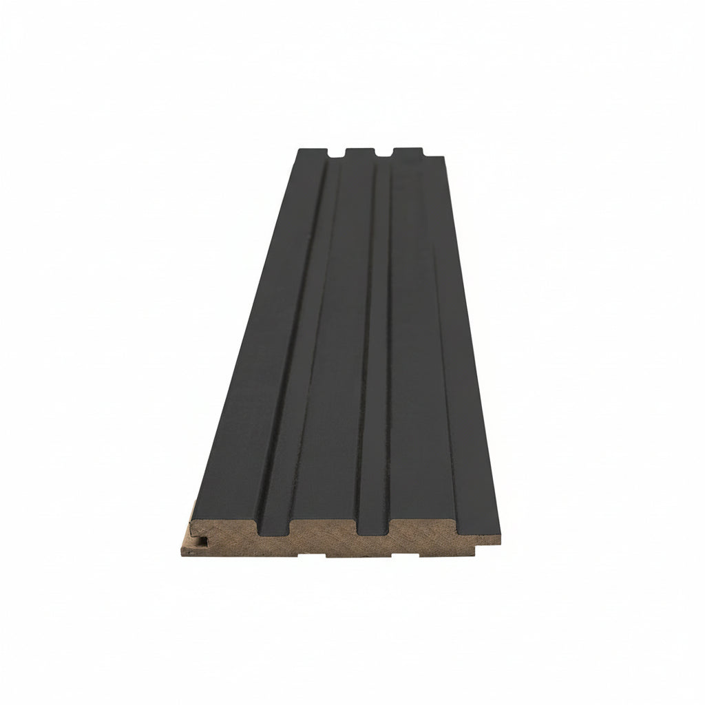 3D Wall Panel MDF Beat Deluxe 507090 Black Lead Με Πηχάκια 2750mm x 119mm x 16mm