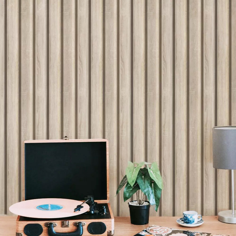 3D Wall Panel MDF Wave Standard 501050 Sonoma Oak Με Πηχάκια 2750mm x 119mm x 16mm