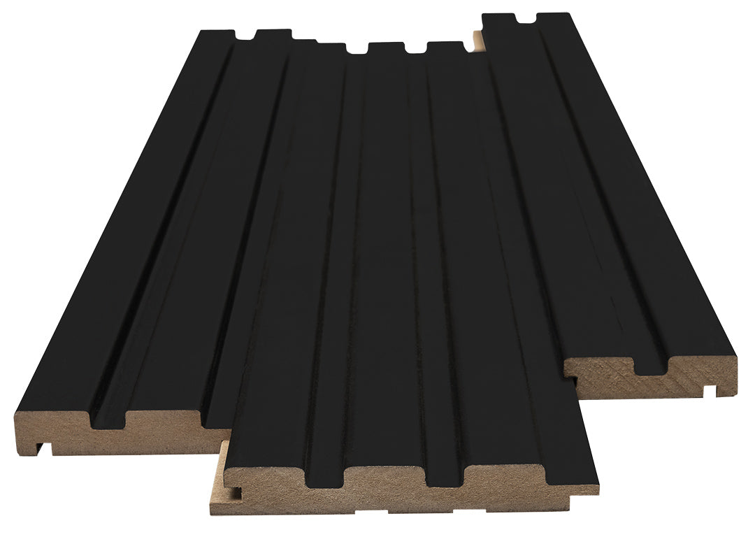Πηχάκι Διπλό Τελειώματος Για 3D Wall Panel MDF Beat ST 505090 Black Edition 16mm x 77mm 2.75mtr