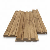 Πηχάκι Διπλό Τελειώματος Για 3D Wall Panel MDF Beat ST 508090 Pecan 16mm x 77mm 2.75mtr