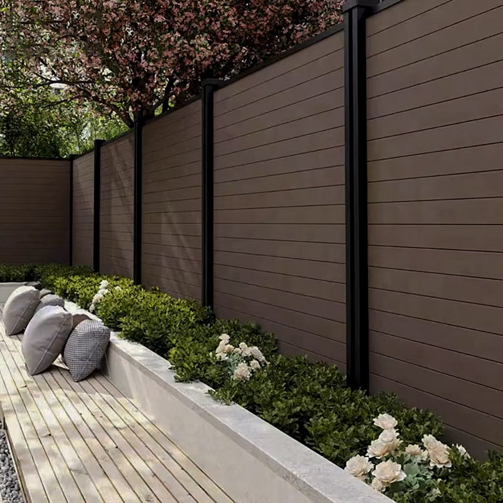 WPC Περίφραξης Διπλής Όψης 60110 Dark Brown 120x20mm 3.6mtr