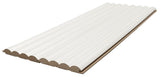 3D Wall Panel MDF Wave Standard 802040 White Με Πηχάκια 2750mm x 119mm x 16mm