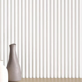 3D Wall Panel MDF Wave Standard 802040 White Με Πηχάκια 2750mm x 119mm x 16mm