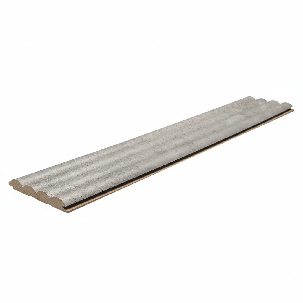 3D Wall Panel MDF Wave Standard 804070 Chicago Concrete Με Πηχάκια 2750mm x 119mm x 16mm