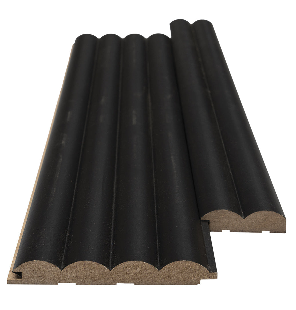 Πηχάκι Διπλό Έναρξη - Τελείωμα Για 3D Wall Panel MDF Wave Standard 805090 Black Edition 16mm x 55mm x 2750mm