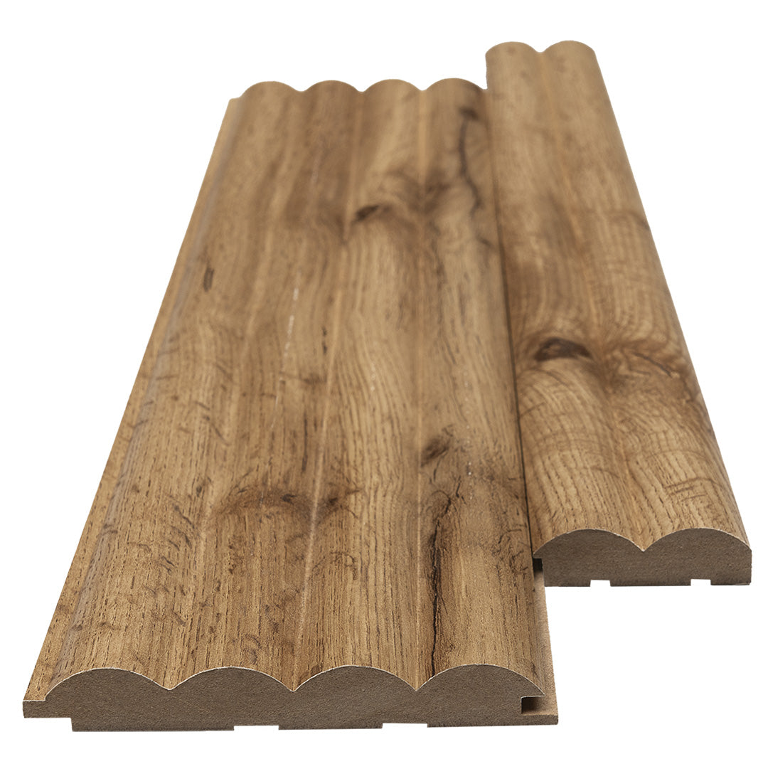 Πηχάκι Διπλό Έναρξη - Τελείωμα Για 3D Wall Panel MDF Wave Standard 808090 Pecan 16mm x 55mm x 2750mm