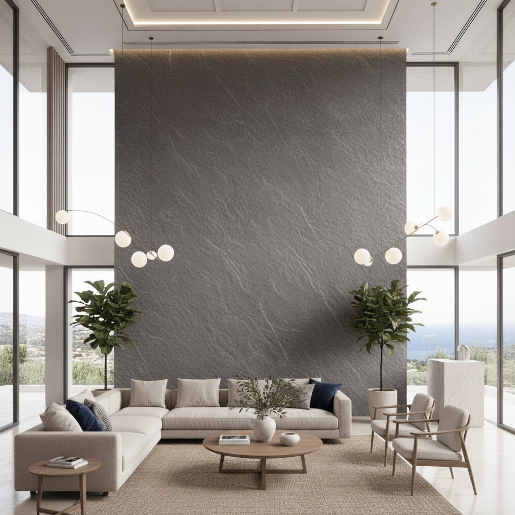 Panel Εύκαμπτης Πέτρας 101050 SLATE 600mm x 1200mm MEDIUM GREY