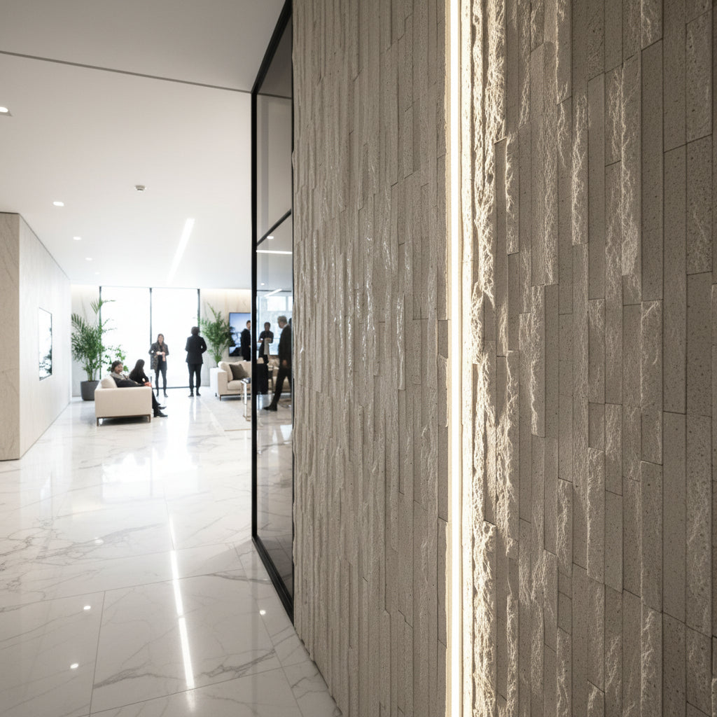 Panel Εύκαμπτης Πέτρας 111020 MURETTO STONE 600mm x 1200mm BEIGE WHITE