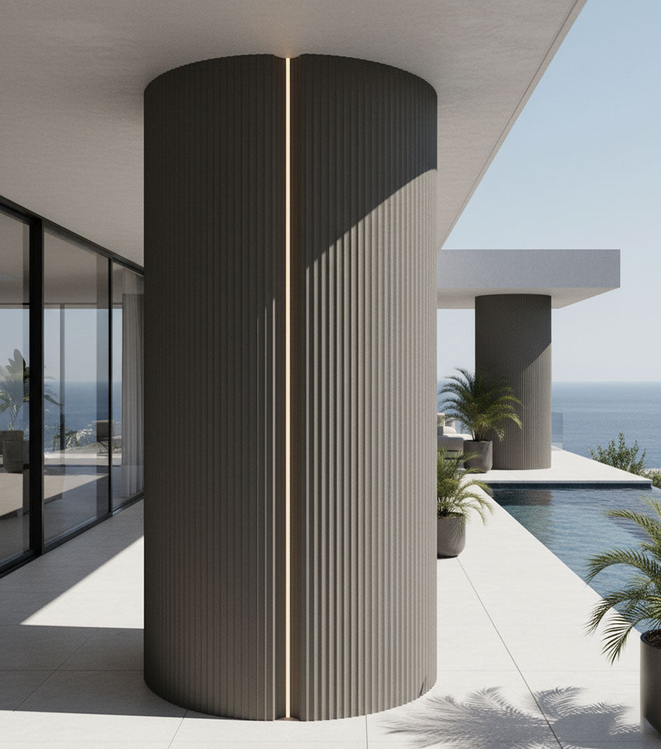 Panel Εύκαμπτης Πέτρας 113050 RIPPLE BOARD 600mm x 1200mm MEDIUM GREY