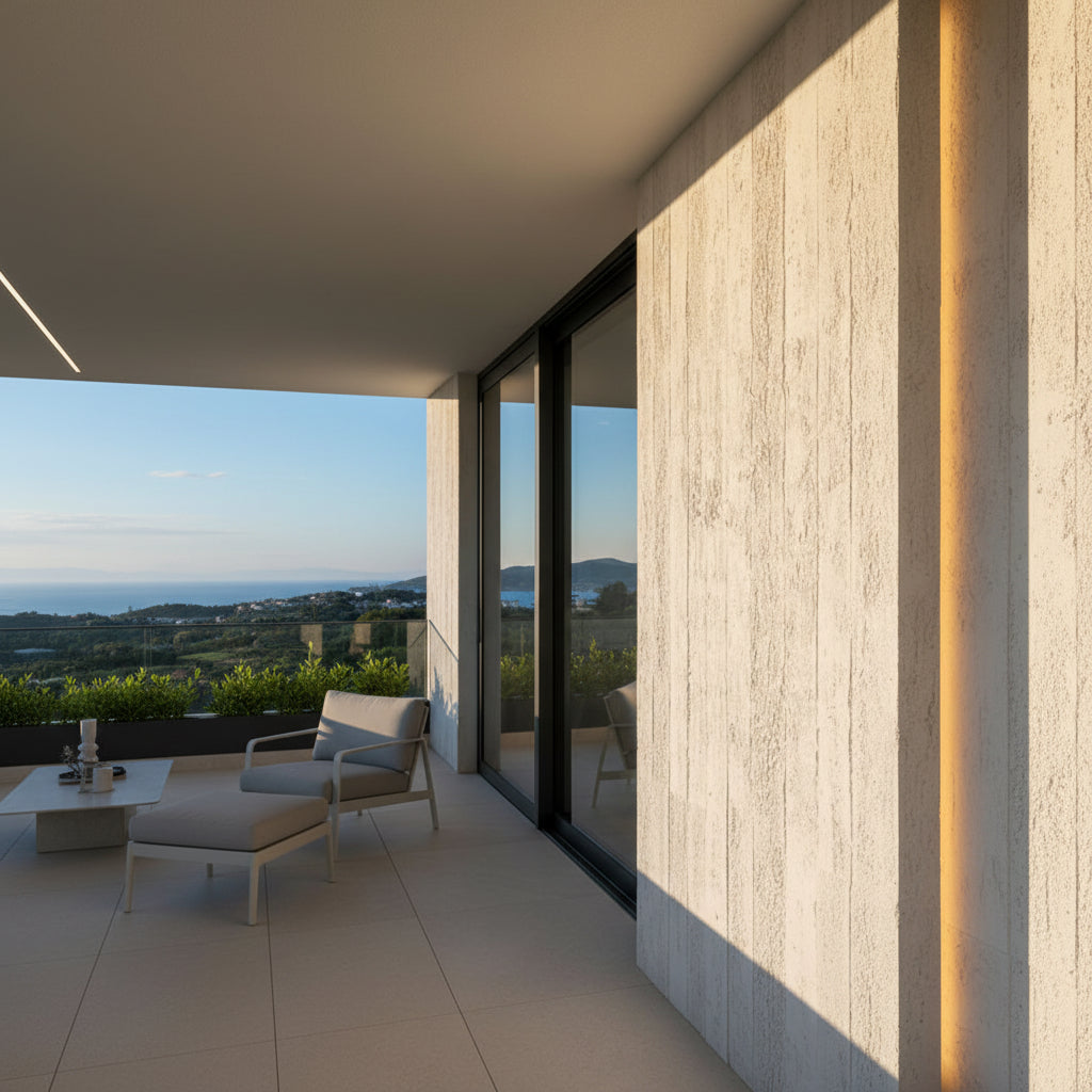 Panel Εύκαμπτης Πέτρας 117040 CONCRETE BOARD 600mm x 1200mm LIGHT GREY