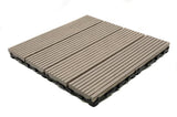 WPC Πλακάκι Δαπέδου DECK 180 Light Grey 300x300x26mm 12mm