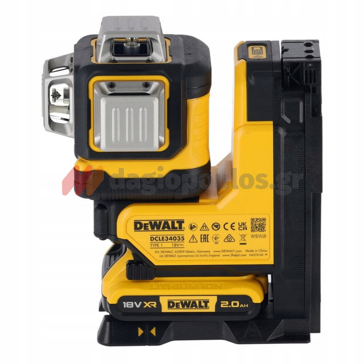 DeWalt DCLE34035D1-QW Laser Αυτορρυθμιζόμενο Με 3 Γραμμές 360 Μοίρες Πράσινης Δέσμης 18V Li-Ion XR Και Τηλεχειριστήριο