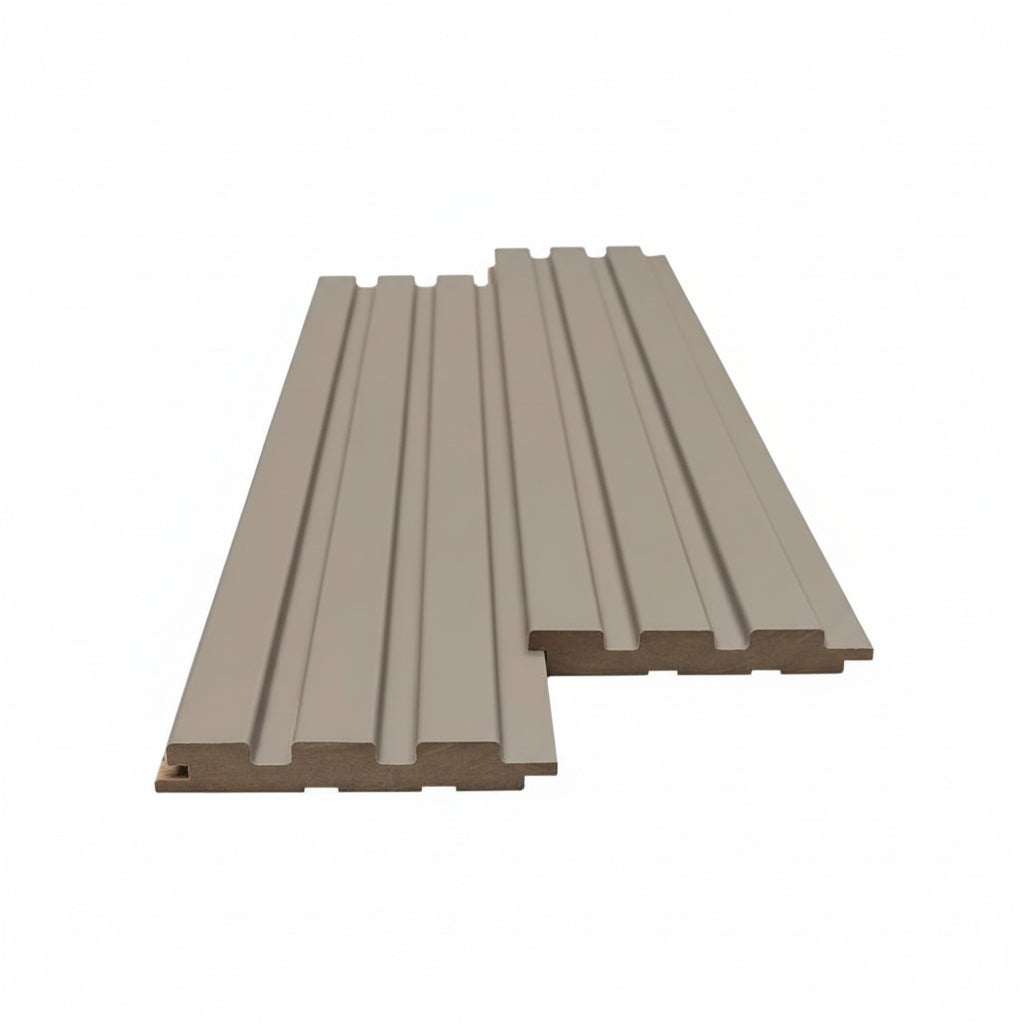 3D Wall Panel MDF Beat Deluxe 506090 Sand Grey Με Πηχάκια 2750mm x 119mm x 16mm