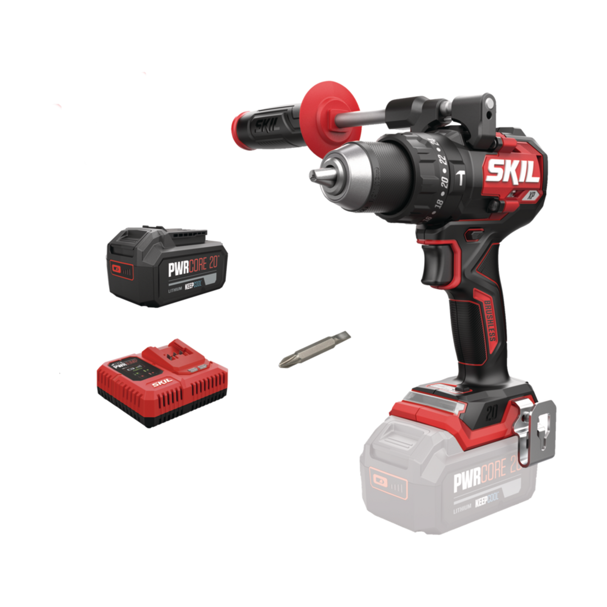 Skil 3085 CA 20V Max Brushless Κρουστικό Δραπανοκατσάβιδο Μπαταρίας 20V Li-Ion & 3111 AA Μπαταρία 4.0Ah Ταχυφορτιστής