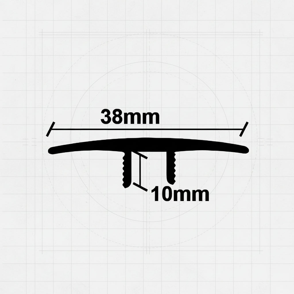 Προφίλ Παρκέ - Laminate Για Μεγάλη Βάση Ισόπεδο 38mm 2.75mtr ΑΣΗΜΙ