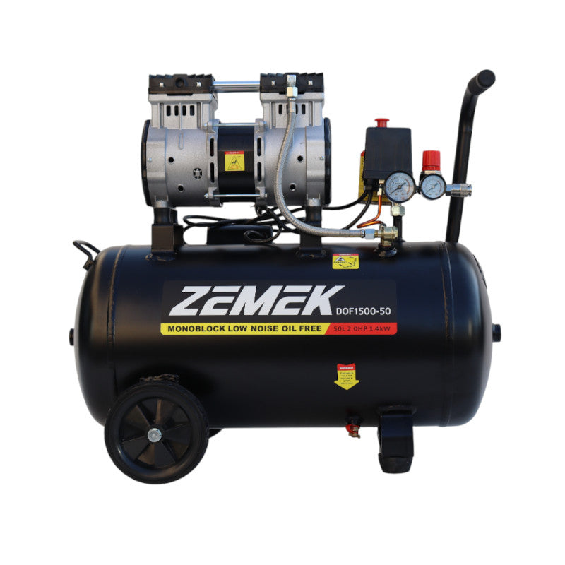 Zemek DOF1500-50 Αθόρυβος Αεροσυμπιεστής Χωρίς Λάδι 2.0HP 50Lt 8Bar