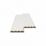 3D Wall Panel MDF Wave Standard 802040 White Με Πηχάκια 2750mm x 119mm x 16mm